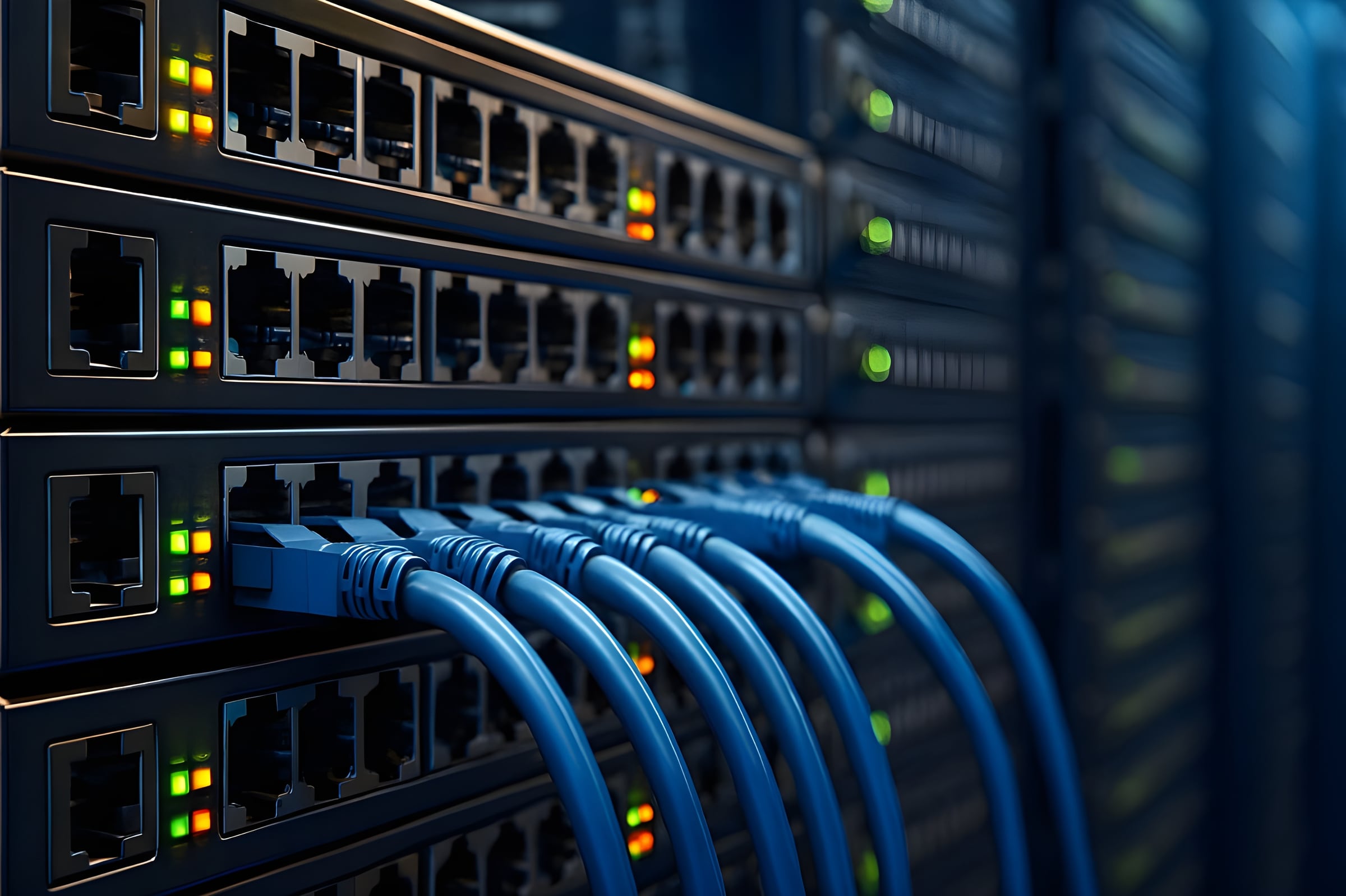 Network infrastructure with connected enterprise switching equipment