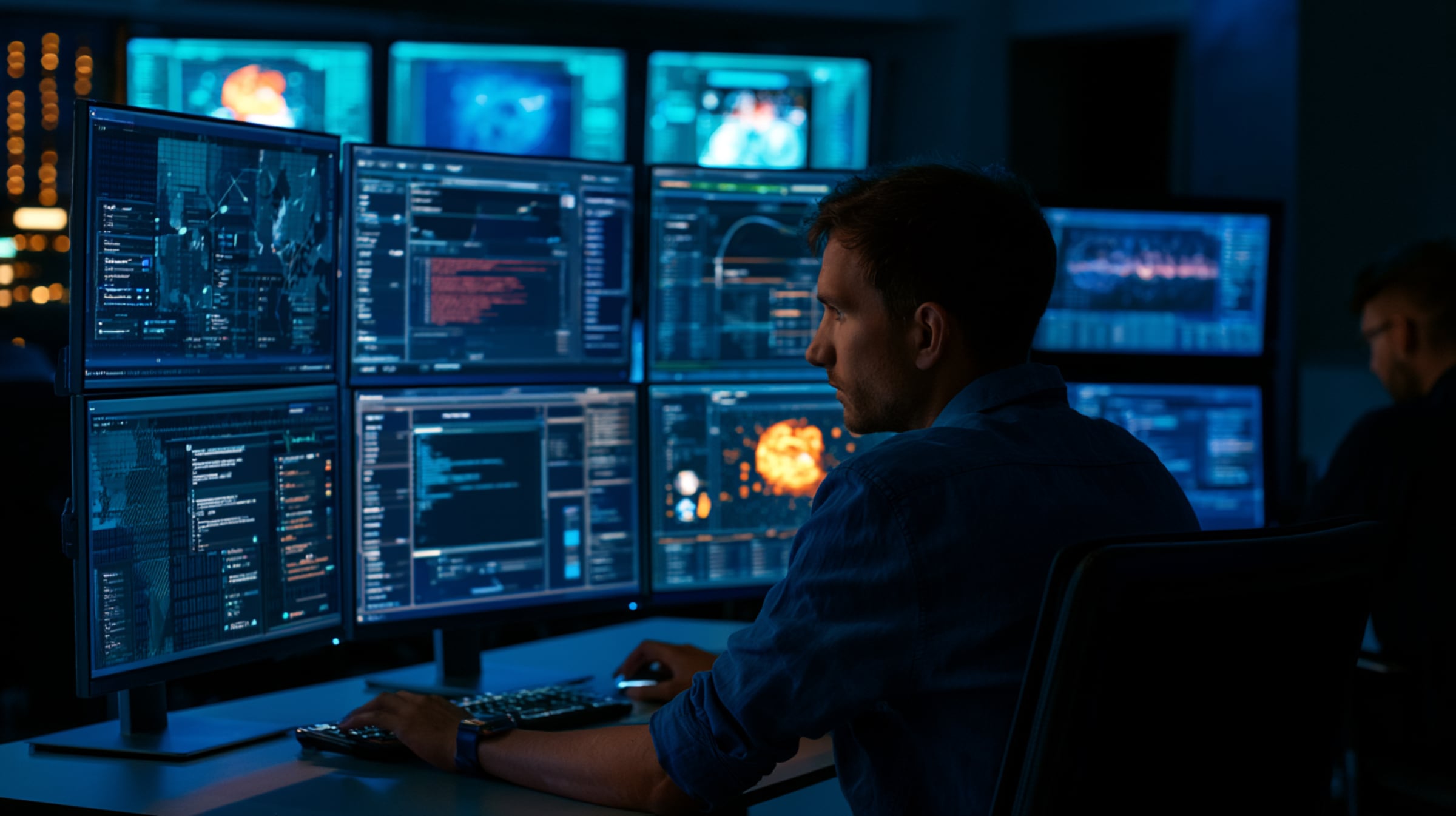 IT operations specialist monitoring and supporting enterprise systems
